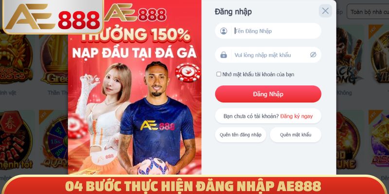 04 bước thực hiện đăng nhập AE888