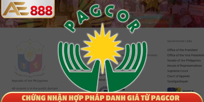 Chứng nhận hợp pháp danh giá từ PAGCOR 