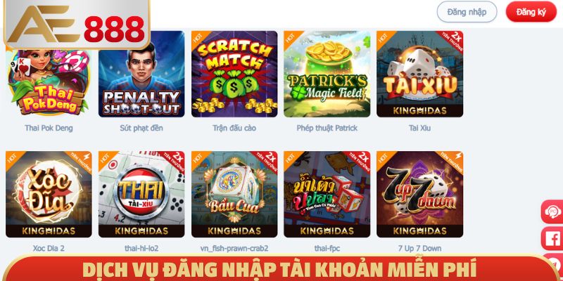 Dịch vụ đăng nhập tài khoản miễn phí